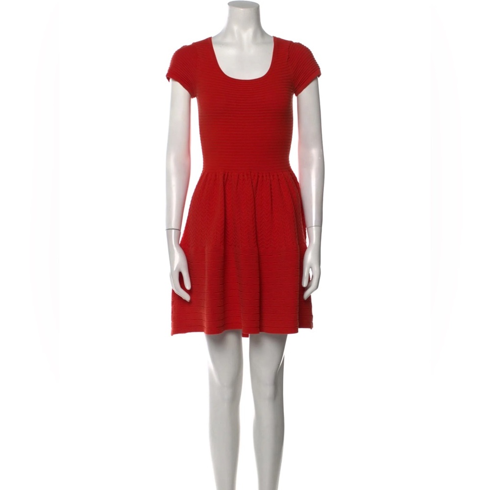 Sandro Red Fit and Flare Mini Dress